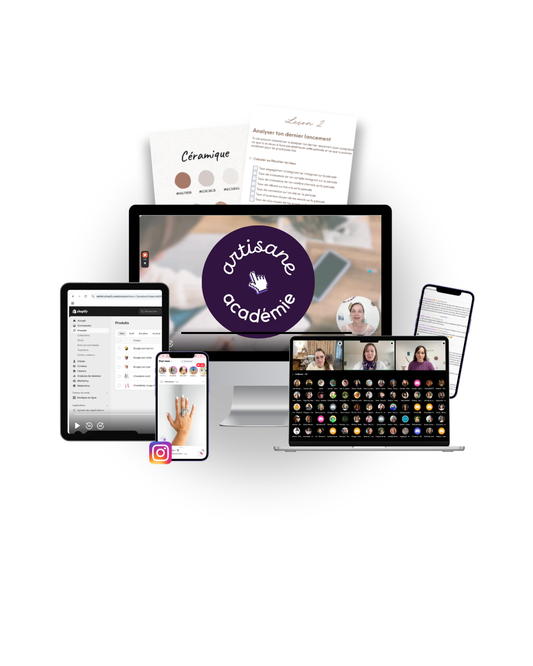 Mockup L'Artisane Académie + Pass 3 mois